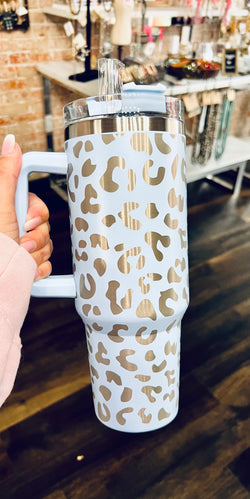 40oz Leopard Tumbler