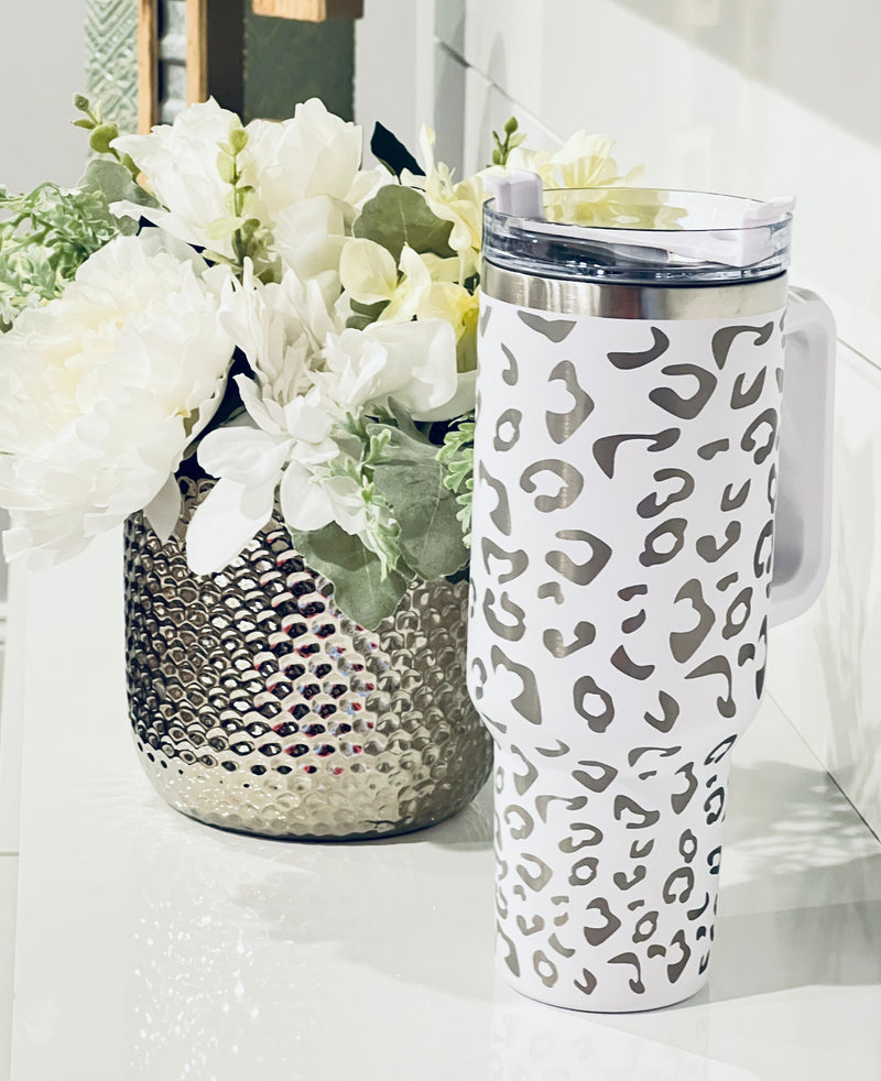 40oz Leopard Tumbler