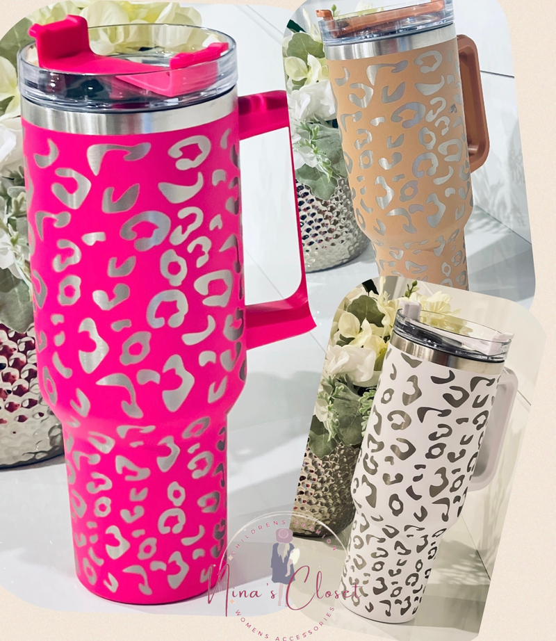 40oz Leopard Tumbler