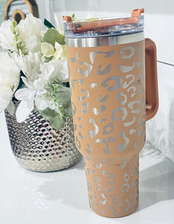 40oz Leopard Tumbler